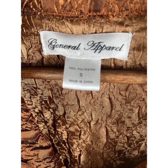 General Apparel Women’s Size Small Copper Evening Event Coat Jacket Pockets - Picture 3 of 8